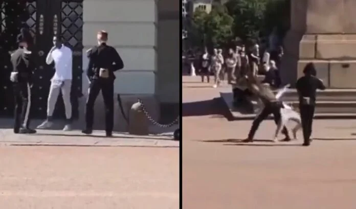 Η στιγμή που άνδρας κινείται εναντίον της βασιλικής φρουράς στο παλάτι στο Όσλο (βίντεο)