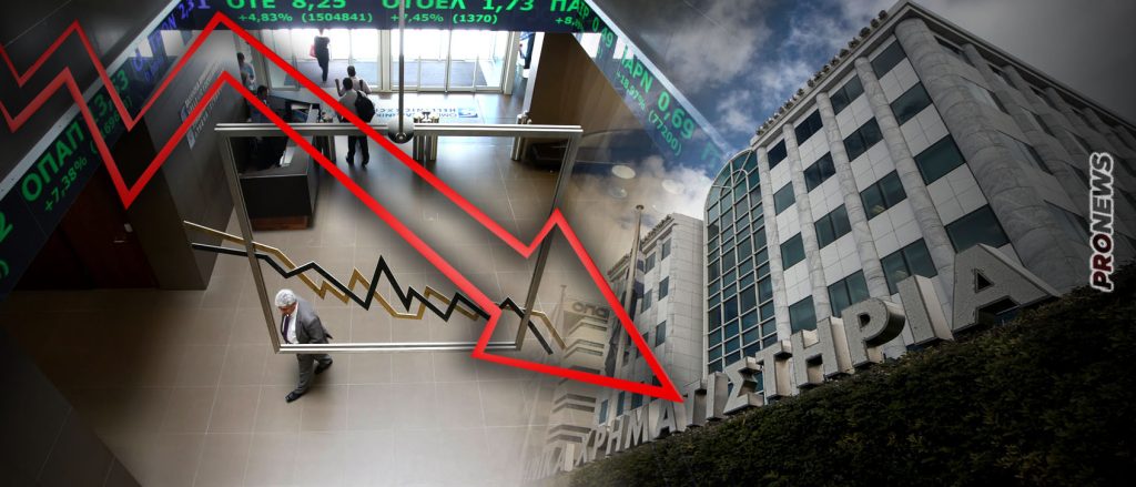 Ελεύθερη πτώση στο Χρηματιστήριο Αθηνών έφερε η υποβάθμιση των ΗΠΑ από την Fitch – Πέφτουν και οι ευρωπαϊκές αγορές