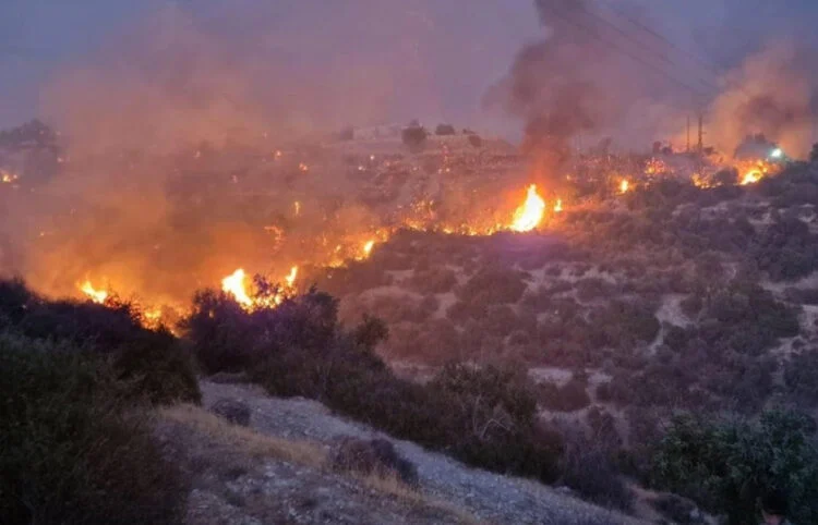 Κύπρος: Σε ύφεση η φωτιά στη Λεμεσό – Κάηκαν σπίτια
