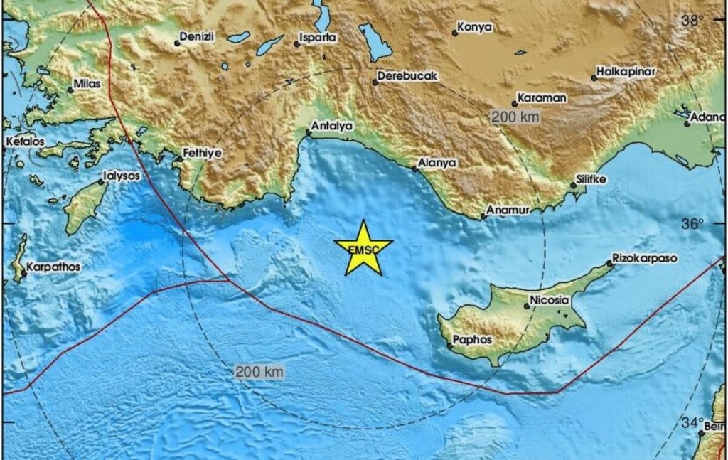 Ισχυρός σεισμός 4,8 Ρίχτερ κοντά στο Καστελόριζο