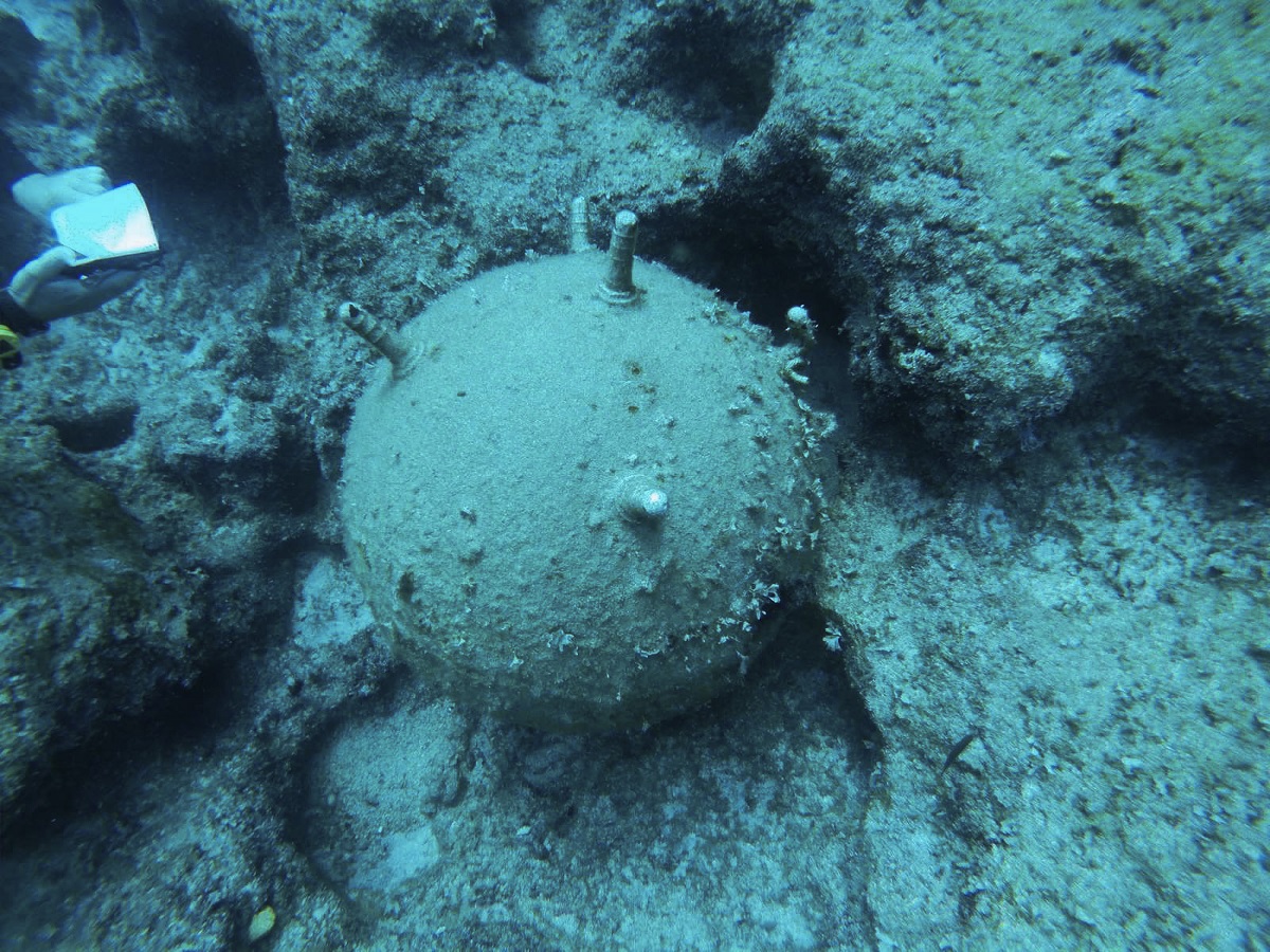 Καβάλα: Εντοπίστηκε νάρκη σε βάθος δύο μέτρων στην θαλάσσια περιοχή της Κάρυανης