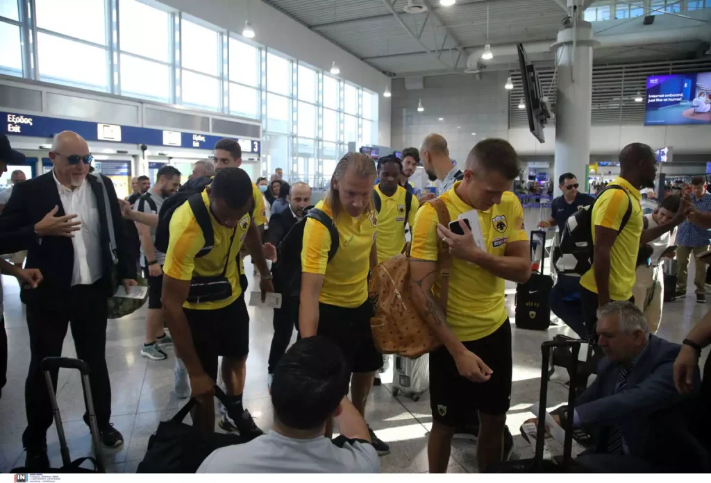 Ντιναμό Ζάγκρεμπ – ΑΕΚ: Αναχώρησε για Κροατία η Ένωση – Δείτε εικόνες από το αεροδρόμιο (φωτο)