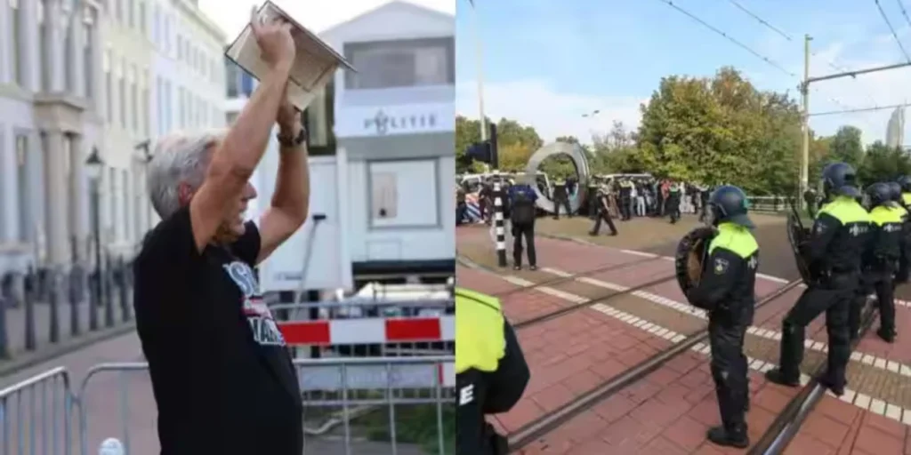 Επεισόδια στην Ολλανδία: Αρχηγός εθνικιστικού κινήματος έσκισε το Κοράνι έξω από την τουρκική πρεσβεία (βίντεο)