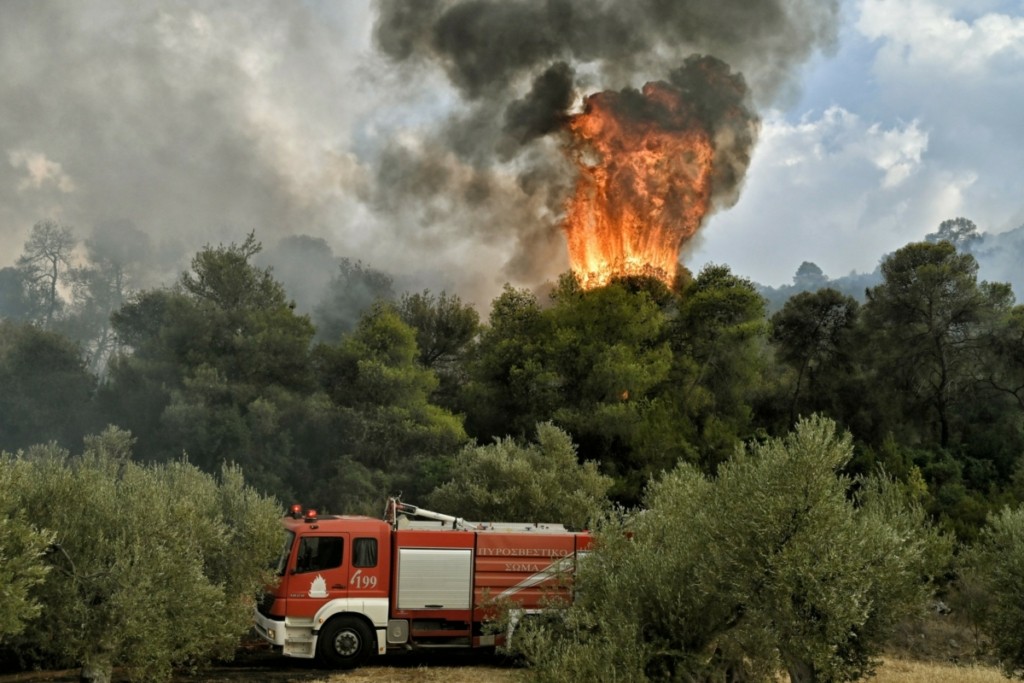 Πυρκαγιά ξέσπασε στη Διαλαμπή Ροδόπης – Σηκώθηκαν εναέρια μέσα της Πυροσβεστικής
