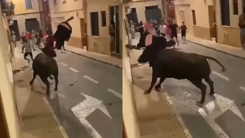 Σοκαριστικό βίντεο: Η στιγμή που ταύρος «ξεκοιλιάζει» νεαρό στην Ισπανία