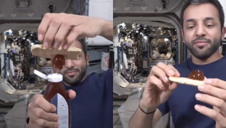 Αστροναύτης δείχνει πως είναι να τρως μέλι σε συνθήκες μηδενικής βαρύτητας (βίντεο)