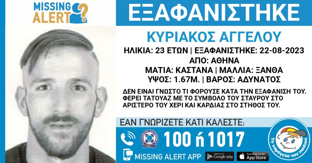Εξαφανίστηκε 23χρονος από το Νέο Ηράκλειο