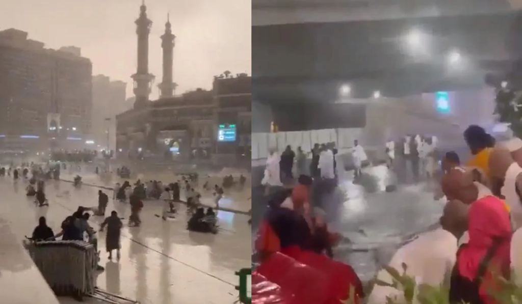 Απίστευτες εικόνες στη Μέκκα: Οι θυελλώδεις άνεμοι έκαναν τους πάντες να «πετούν» (βίντεο)