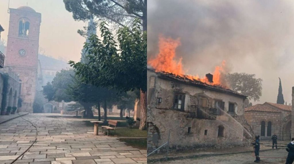 Μονή Οσίου Λουκά: Ξεκινούν οι εργασίες για την αποκατάσταση των ζημιών από την φωτιά