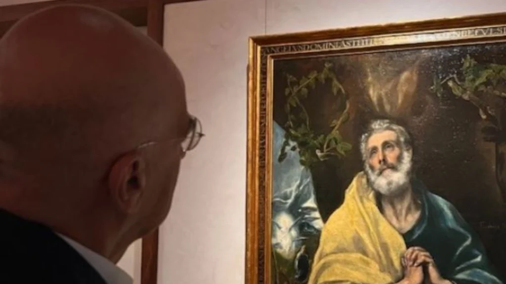 Ν.Δένδιας: Επισκέφτηκε το Μουσείο El Greco και θαύμασε τον πίνακα του Θεοτοκόπουλου «Τα δάκρυα του Αποστόλου Πέτρου»
