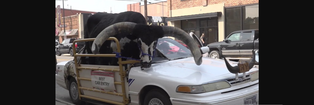 Απίστευτο θέαμα στις ΗΠΑ: Έβαλε τεράστιο ταύρο στην θέση του συνοδηγού (φωτο)