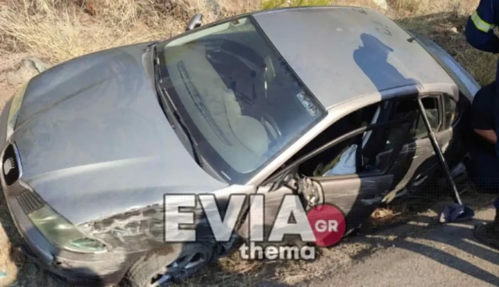 Εύβοια: Τροχαίο με αυτοκίνητο που ανετράπη και κατέληξε εκτός δρόμου – Τραυματίστηκε σοβαρά οδηγός