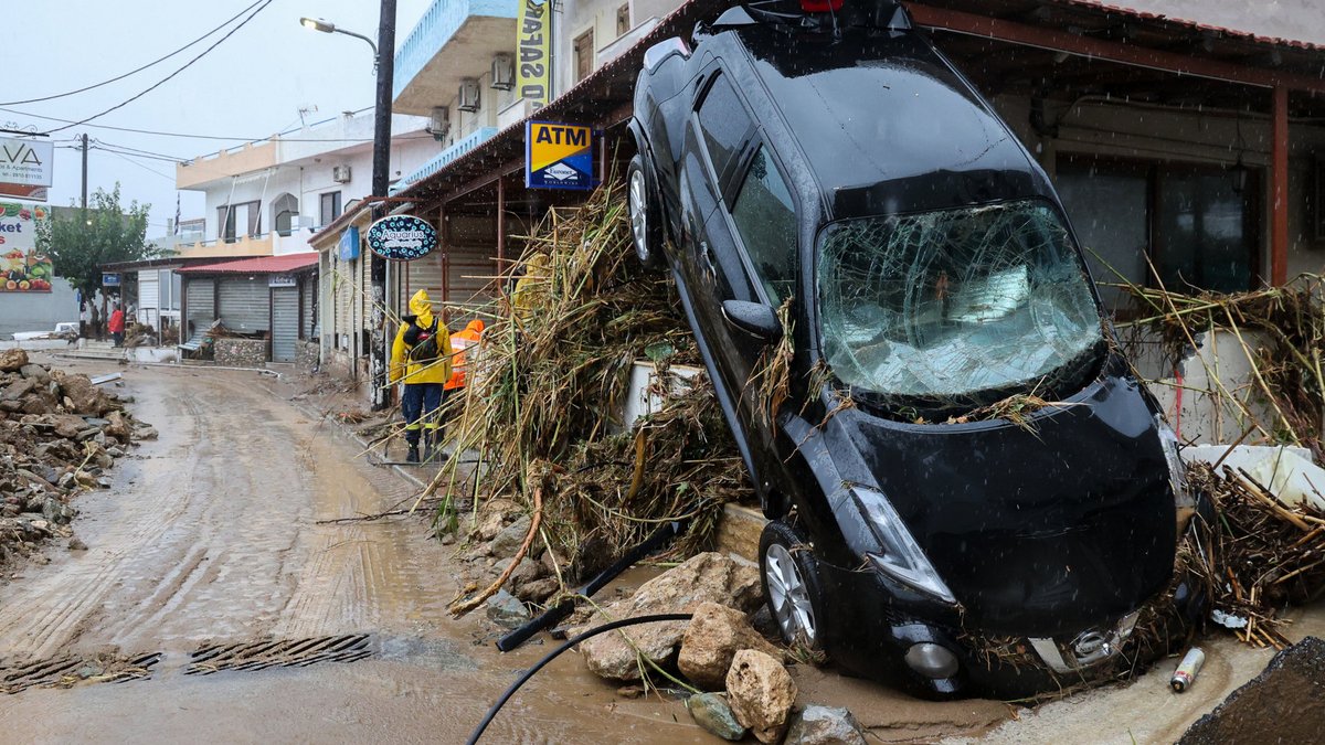 Κακοκαιρία – Kρήτη: Μεγάλοι όγκοι νερού στο Δήμο Φαιστού