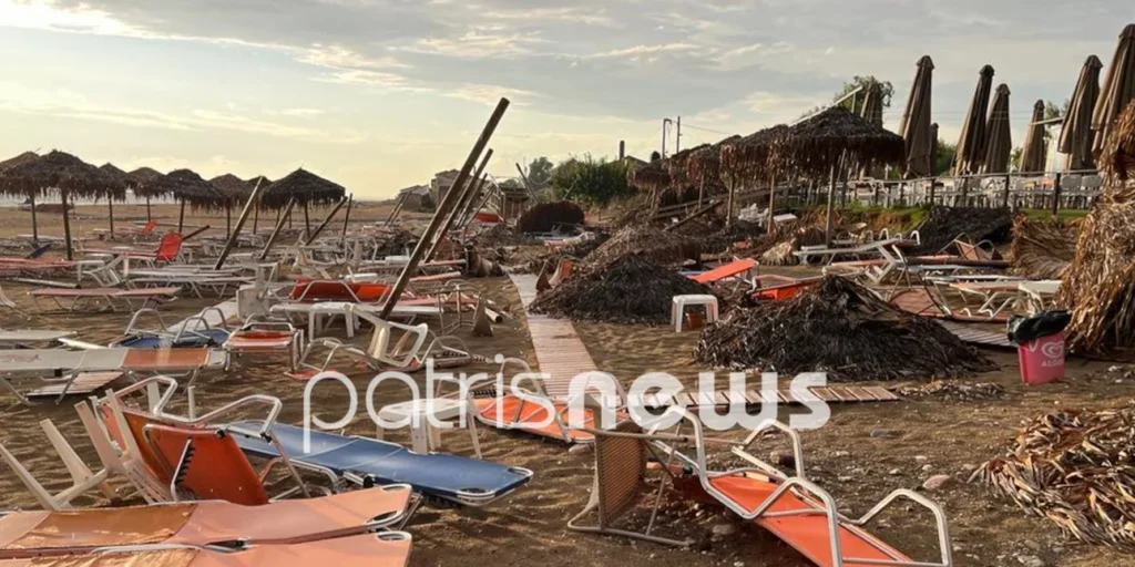 Ηλεία: Η κακοκαιρία Daniel κατέστρεψε τα πάντα στην παραλία (φωτο)
