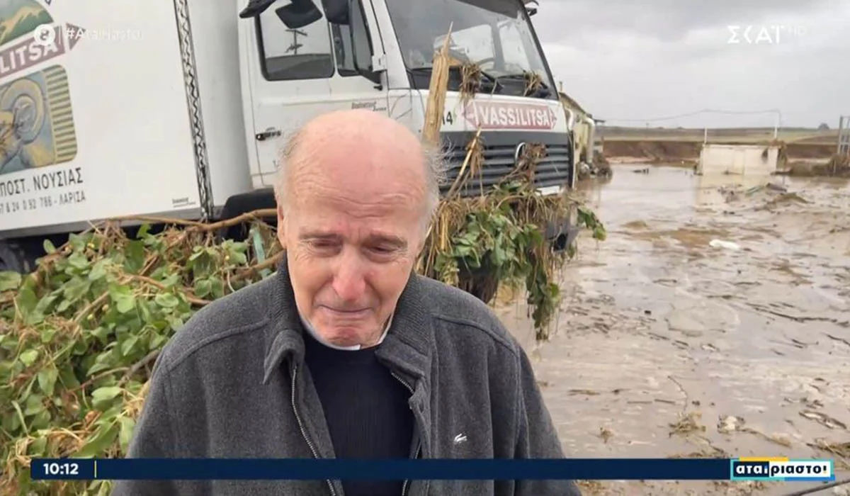 Τυροκόμος στη Λάρισα: «Όλα είναι μέσα στο νερό – Δεν έχω ξαναδεί τέτοια καταστροφή – 12 εκατ. ευρώ η ζημιά» (βίντεο)