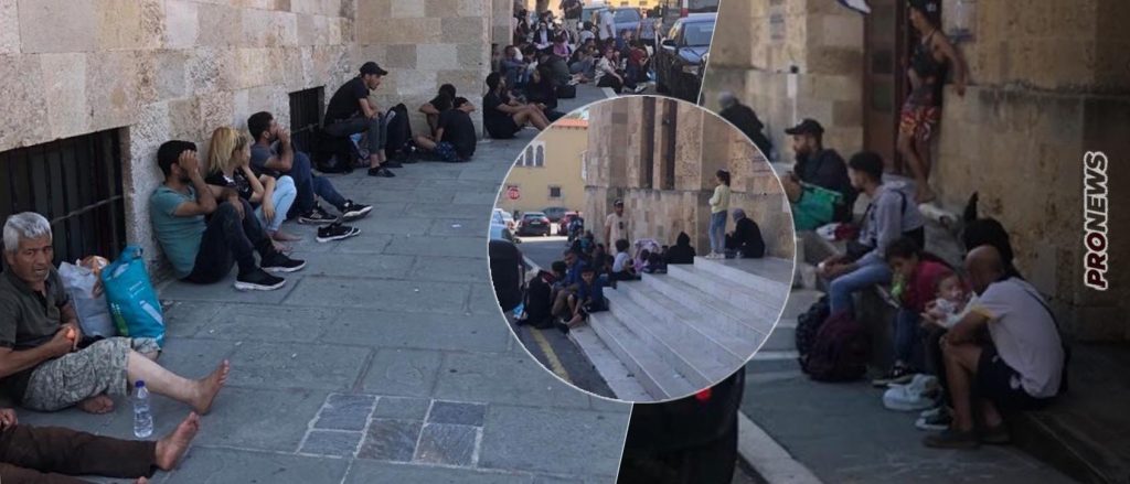 Ρόδος: Εκατοντάδες αλλοδαποί μουσουλμάνοι περιμένουν τη μεταφορά τους στην Αθήνα