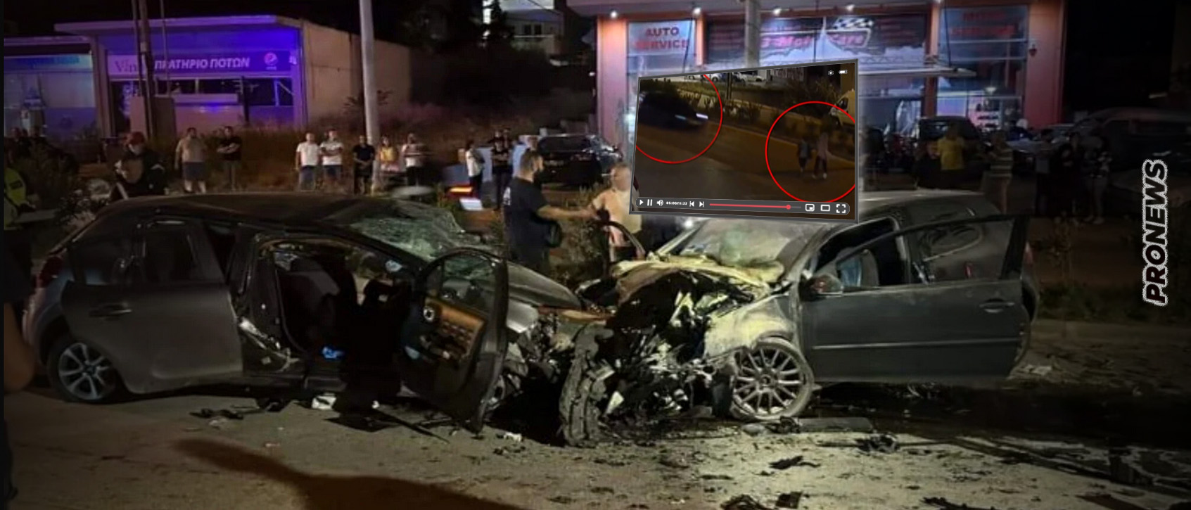 Βίντεο – ντοκουμέντο από το τροχαίο στο Μαρκόπουλο: Ο οδηγός θυσιάστηκε για να αποφύγει γυναίκα με παιδί