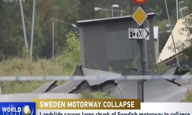 Σουηδία: Κατέρρευσε τμήμα αυτοκινητόδρομου – Τραυματίες και εικόνες καταστροφής