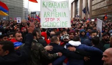 Χιλιάδες Αρμένιοι συγκεντρώθηκαν στις Βρυξέλλες για να καταγγείλουν «συνενοχή» της ΕΕ στο Ναγκόρνο Καραμπάχ