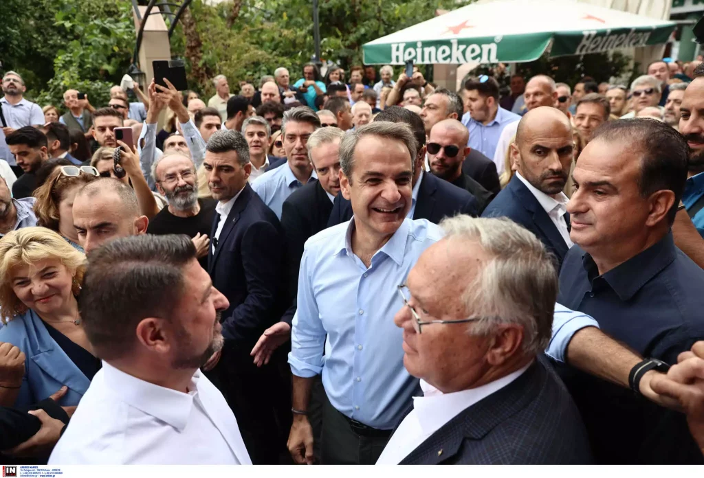 Περιοδεία Κυριάκου Μητσοτάκη στον Βύρωνα ενόψει των αυτοδιοικητικών εκλογών