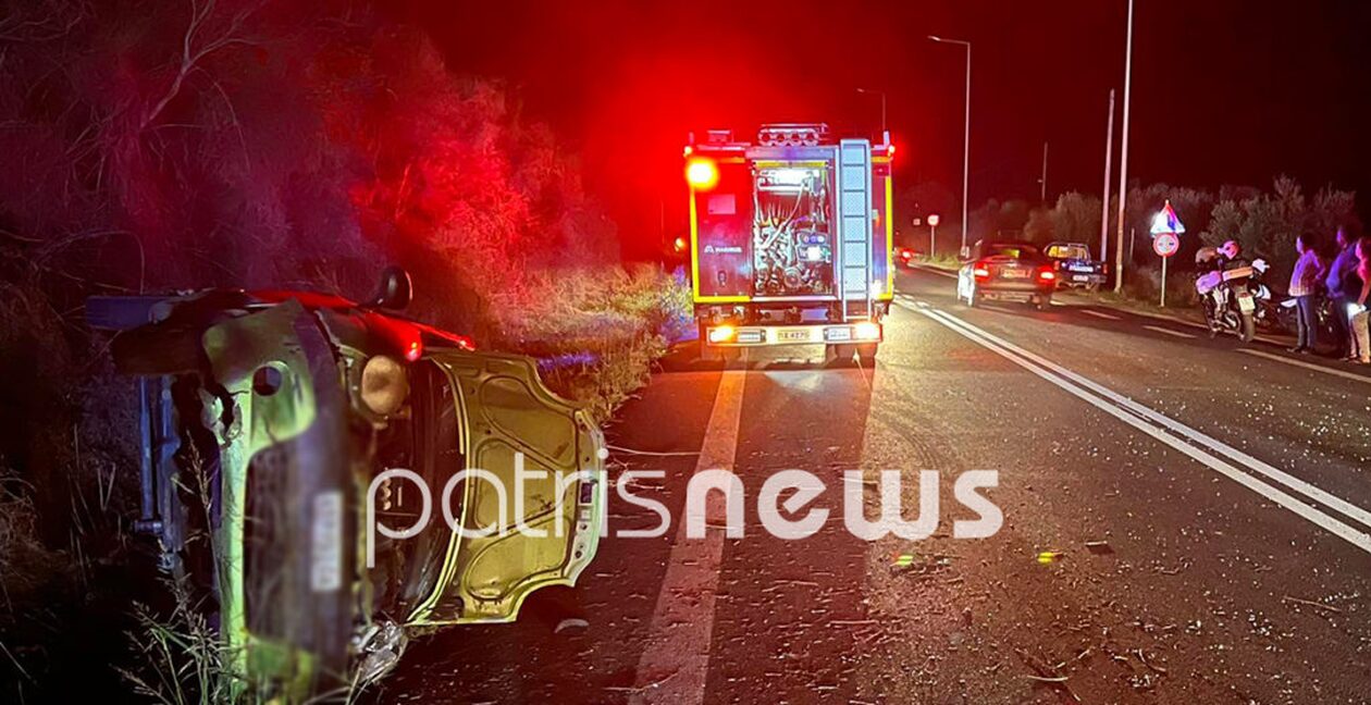Τροχαίο ατύχημα στην ΕΟ Πύργου-Κυπαρισσίας: ΙΧ εξετράπη στη γέφυρα του Αλφειού – Ένας τραυματίας (φώτο)
