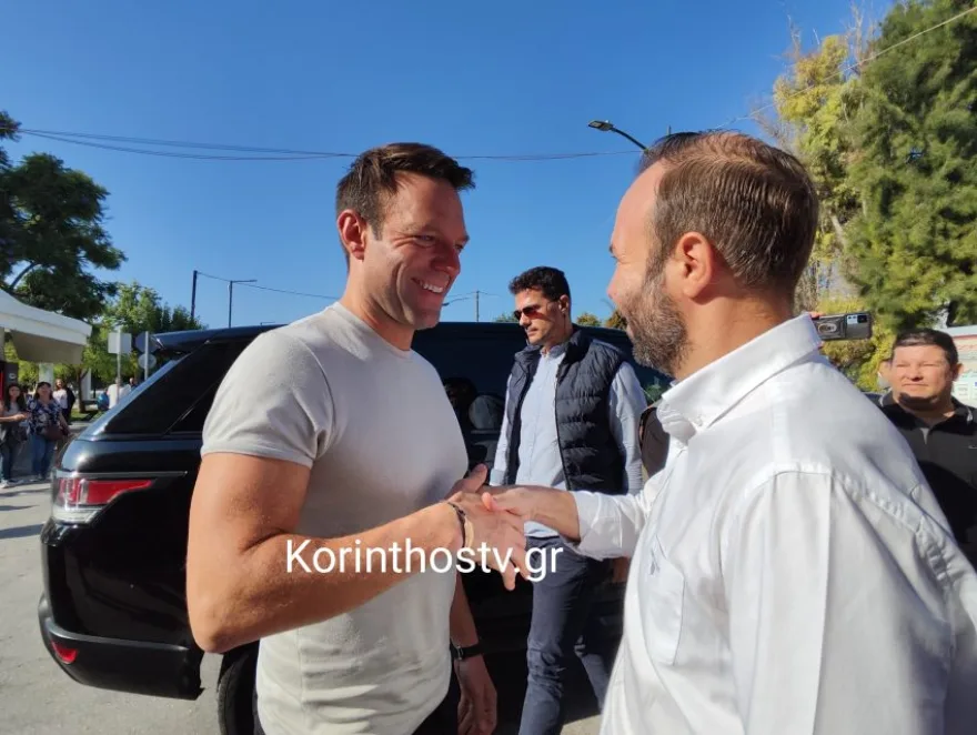 ΣΥΡΙΖΑ: Στην Κόρινθο ο Σ.Κασσελάκης – Συναντήθηκε με τον υποψήφιο περιφερειάρχη Μανώλη Μάκαρη