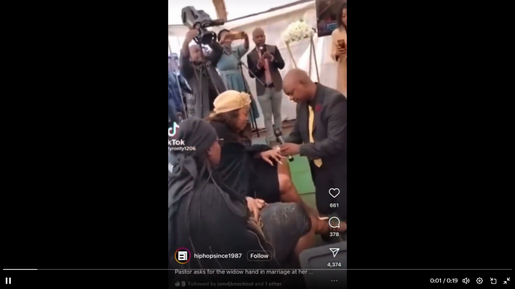 Πάστορας έκανε… πρόταση γάμου σε χήρα στην κηδεία του… συζύγου της (βίντεο)