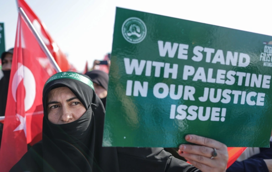 Τουρκία: Στους δρόμους χιλιάδες διαδηλωτές υπέρ των Παλαιστινίων