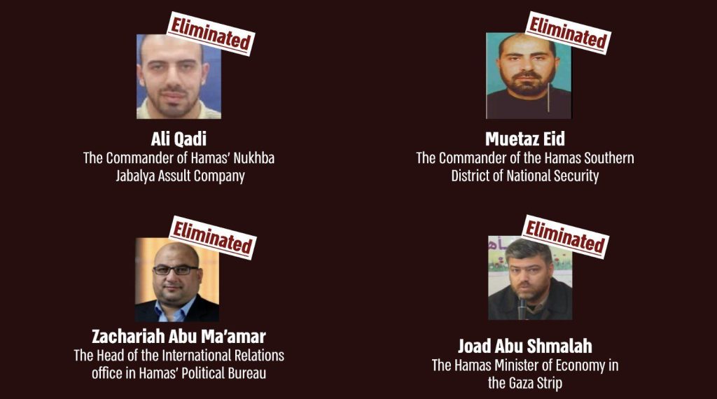 Ισραηλινός Στρατός: Αυτά είναι τα 7 ανώτερα στελέχη της Χαμάς που σκότωσε (βίντεο)
