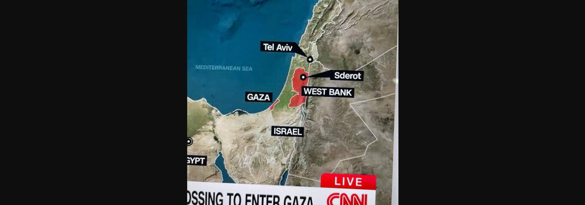 Λάθος από το CNN – Χάρτης δείχνει το Τελ Αβίβ κοντά στη Συρία