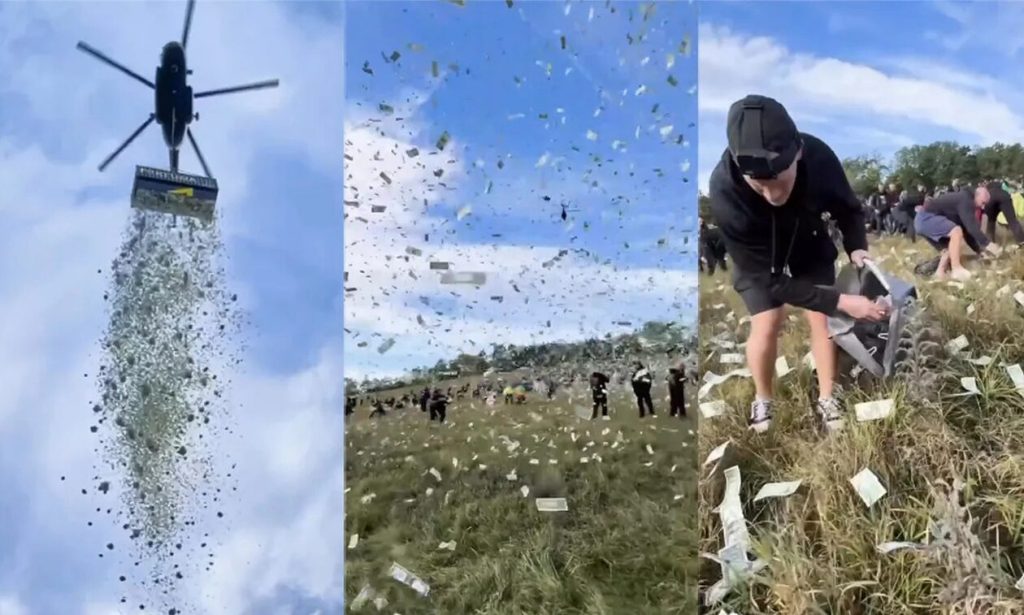 Τσεχία: Ιnfluencer πέταξε 1 εκατ. δολ. από ελικόπτερο σε όσους συμμετείχαν σε έναν διαγωνισμό