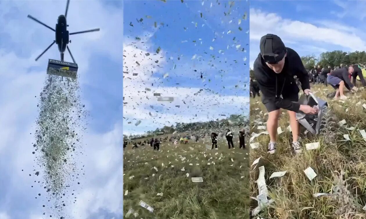 Τσεχία: Ιnfluencer πέταξε 1 εκατ. δολ. από ελικόπτερο σε όσους συμμετείχαν σε έναν διαγωνισμό