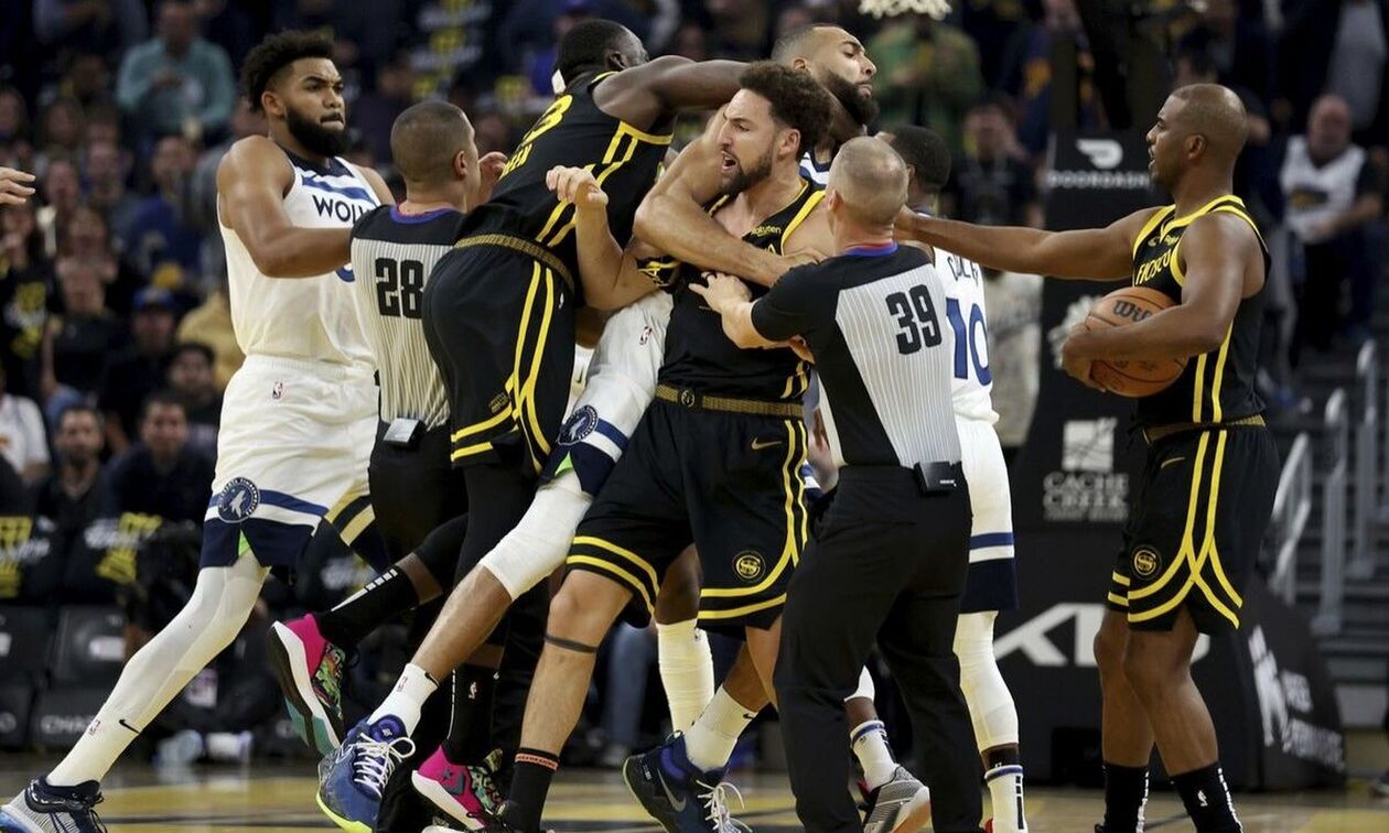 ΝΒΑ: Ξύλο και αποβολές στο παιχνίδι Ουόριορς – Τίμπεργουλβς (βίντεο)