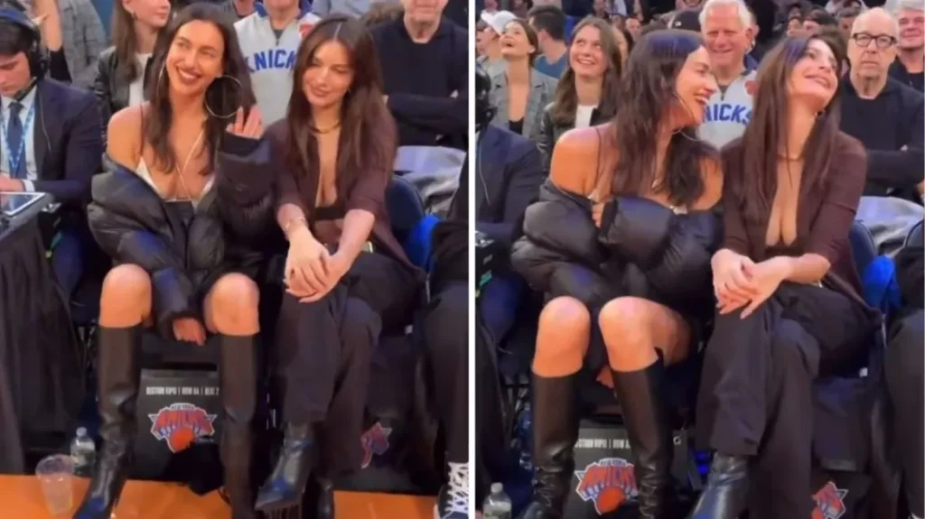 «Άναψαν φωτιές» Ιρίνα Σάικ και Έμιλι Ραταϊκόφσκι στις κερκίδες του αγώνα Χιτ – Νικς (βίντεο)