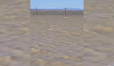 Φουρτουνιασμένη θάλασσα πλέον η λίμνη Κάρλα – Έχει καλύψει ολόκληρα τα χωράφια (βίντεο)