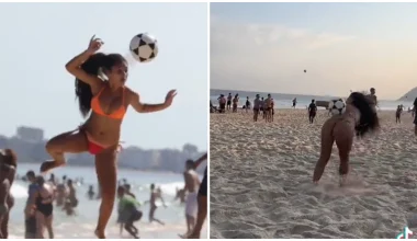 Βραζιλία: Γυναίκες με «καυτά» μαγιό κάνουν κόλπα με την μπάλα σε παραλία του Ρίο ντε Τζανέιρο (βίντεο)