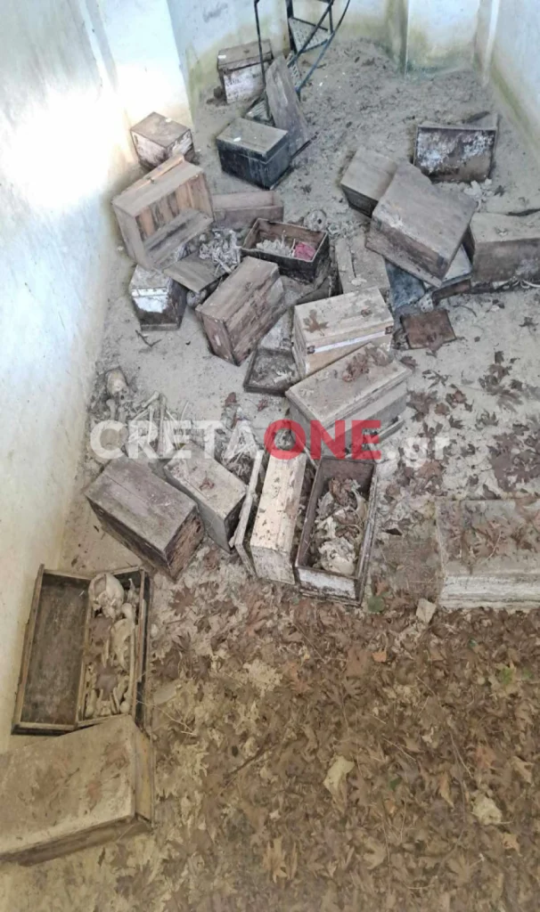Αδιανόητες εικόνες σε κοιμητήριο του Ηρακλείου – Πεταμένα οστά και κρανία σε κοινή θέα