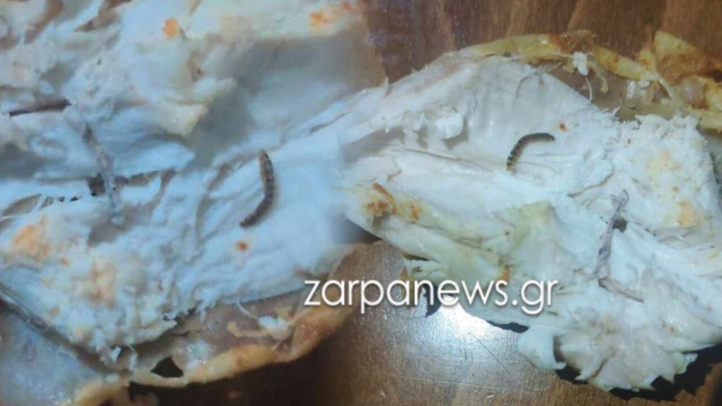 Χανιά: Αγόρασε ψημένο κοτόπουλο από σούπερ μάρκετ και μέσα βρήκε… σκουλήκια (φώτο)