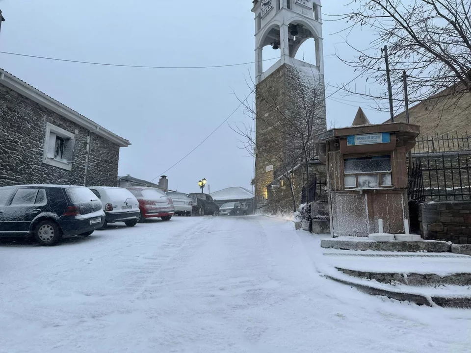 Στα «λευκά» ντύθηκε το Λεβίδι Λάρισας – Δείτε εικόνες από το χιονισμένο τοπίο (φωτο)