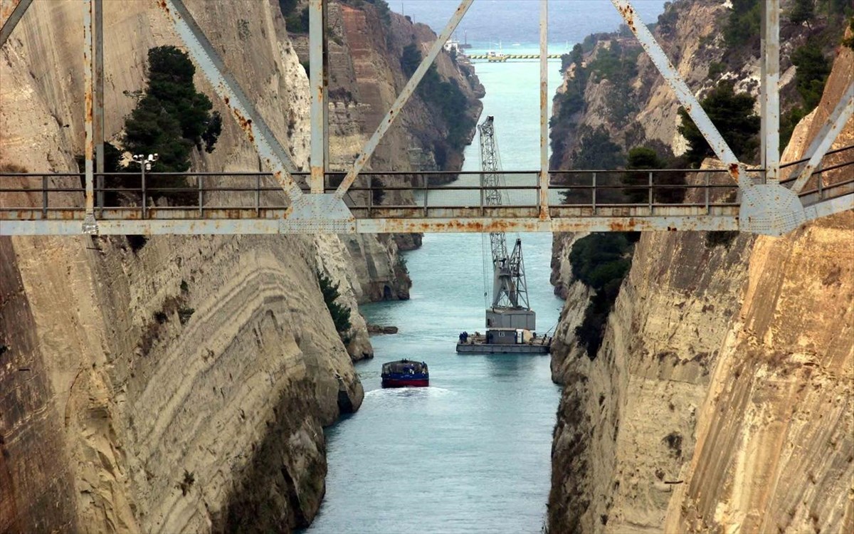 Διώρυγα Κορίνθου: Νέα κατολίσθηση στο σημείο (φώτο)