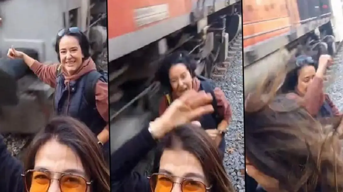 Τουρκία: Η στιγμή που γυναίκα ποζάρει για σέλφι κοντά στις ράγες και τη χτυπά διερχόμενο τρένο (βίντεο)