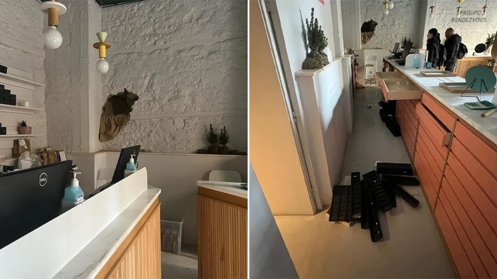 Ριφιφί σε κοσμηματοπωλείο στην Αθήνα – Άνοιξαν τρύπα σε τοίχο και άρπαξαν κοσμήματα αξίας 200.000 ευρώ (φωτό) 