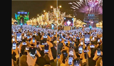 Παρίσι: Viral το βίντεο με την αλλαγή του χρόνου – Χιλιάδες άνθρωποι με ένα κινητό στο χέρι