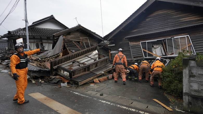 Ιαπωνία: Τους 92 έφτασαν οι νεκροί από τον σεισμό – 242 οι αγνοούμενοι