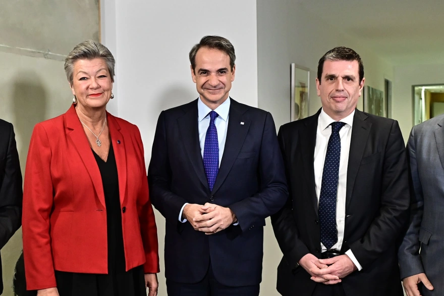 Με την ευρωπαία επίτροπο Εσωτερικών Υποθέσεων Ίλβα Γιόχανσον συναντήθηκε ο Κ.Μητσοτάκης