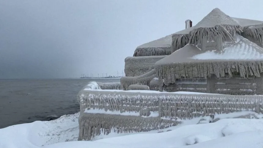 Νέα Υόρκη: Εστιατόριο μετατράπηκε σε «παγωμένο κάστρο» από την κακοκαιρία (φώτο-βίντεο)