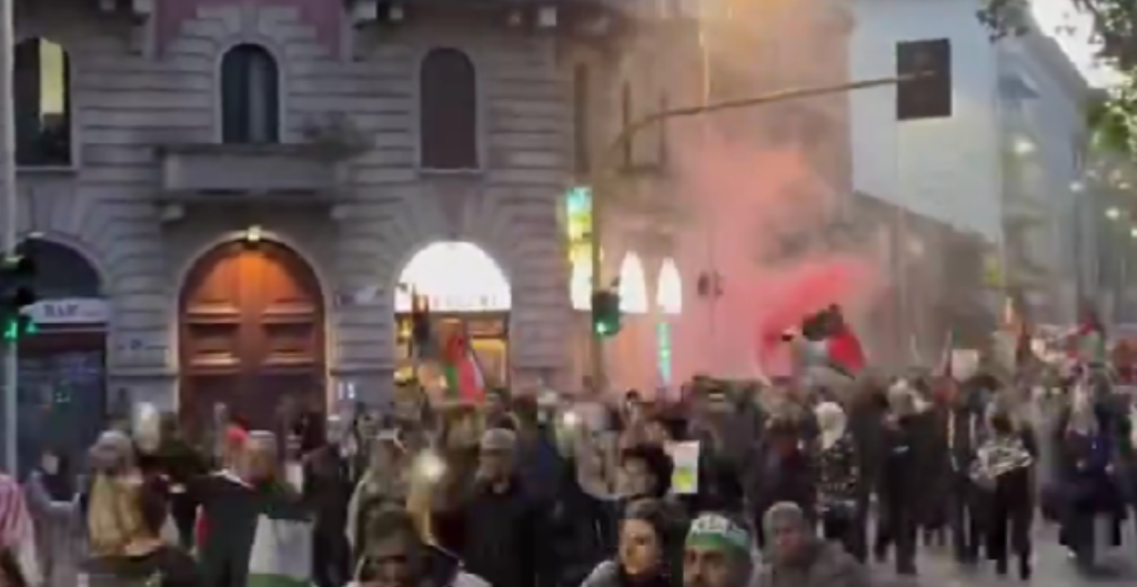 Συγκρούσεις διαδηλωτών με την αστυνομία στην Ιταλία – Διαμαρτυρίες κατά του πολέμου στη Γάζα