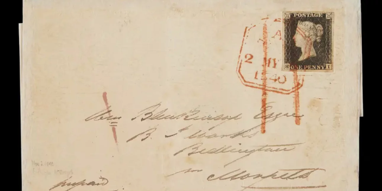 Στο «σφυρί» η πρώτη επιστολή με γραμματόσημο – Στάλθηκε πριν από 183 χρόνια
