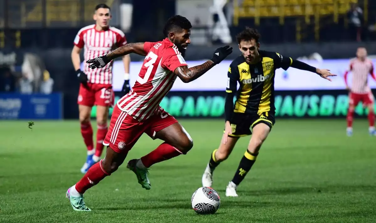 Ο Ολυμπιακός κέρδισε τον Άρη στο «Κλεάνθης Βικελίδης» με σκορ 2-1