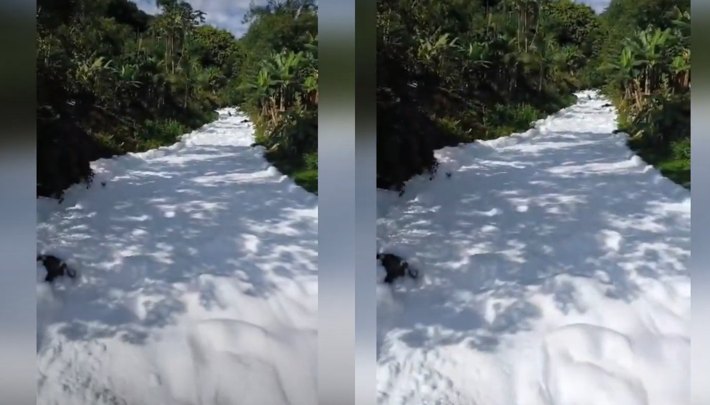 Βραζιλία: Τοξικός αφρός κάλυψε τον ποταμό Rio Seco (βίντεο)